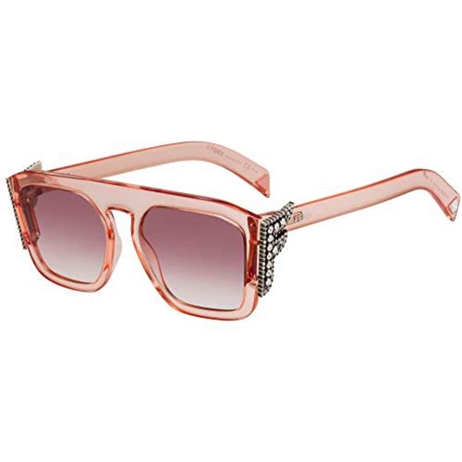 Fendi FF0381/S 35J Pink FF0381/S Square Sunglasses Lens Category 2 Size 55mm for $225