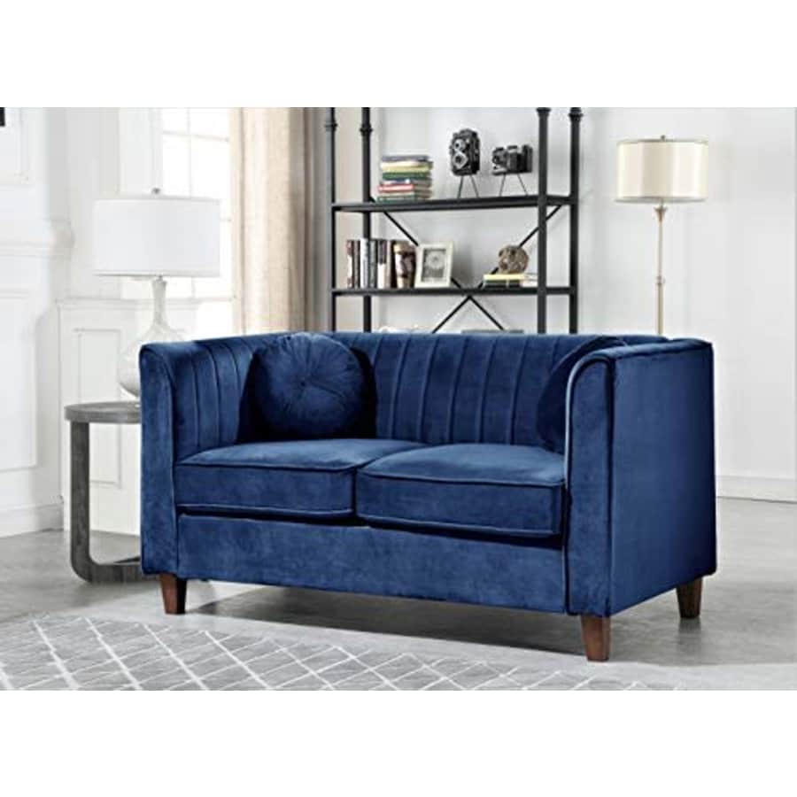US Pride Furniture Love Seats, Dark Blue for $390