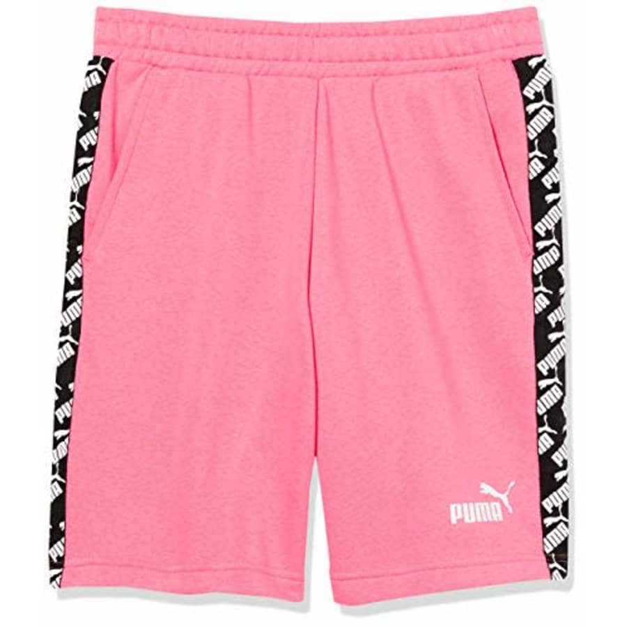 PUMA Men's Amplified Shorts 9" French Terry, Bubblegum, L for $20