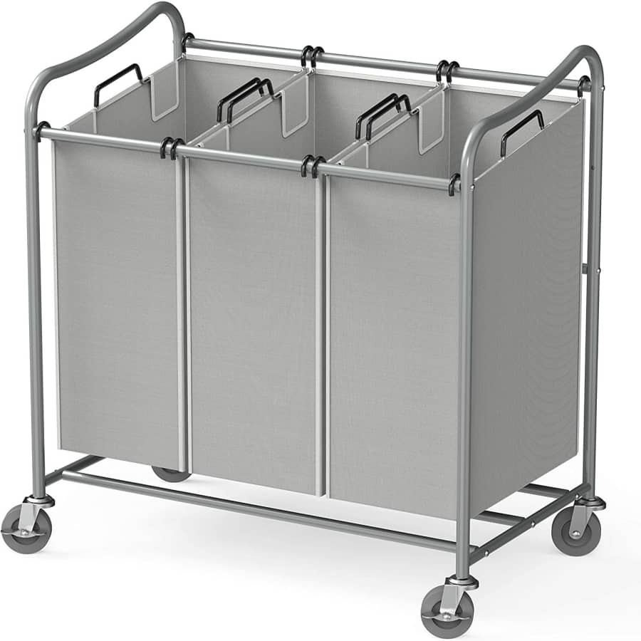 SimpleHouseware 3-Bag Laundry Sorter Cart for $38 SimpleHouseware 3-Bag Laundry Sorter Cart for $38