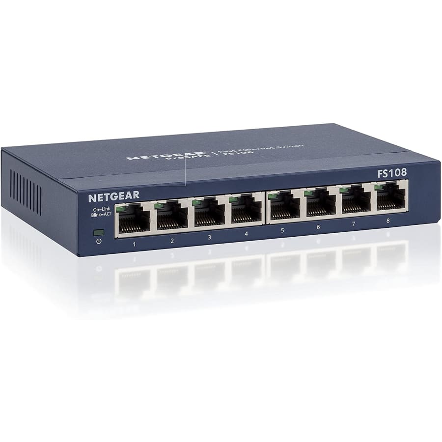 Netgear 8-Port Fast Ethernet Unmanaged Switch for $20 Netgear 8-Port Fast Ethernet Unmanaged Switch for $20