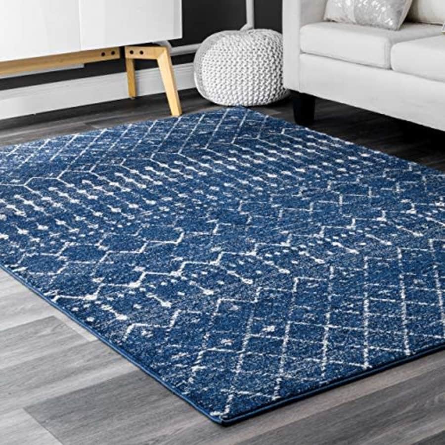 nuLOOM Moroccan Blythe Area Rug, 6' 7" x 9' Oval, Blue for $100