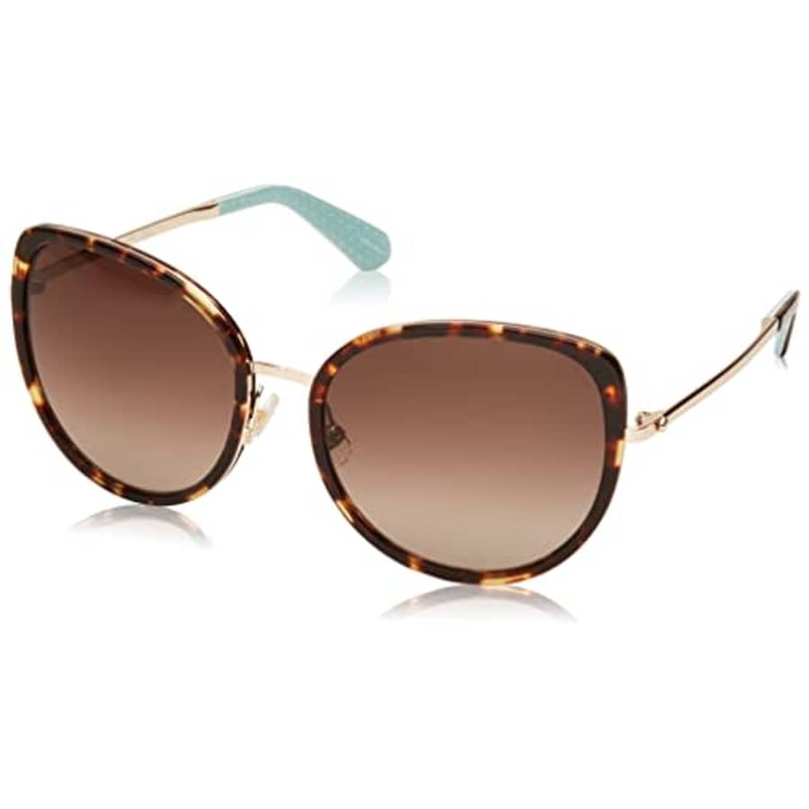 Kate Spade New York Women's Jensen/G/S Cat Eye Sunglasses, Dark Havana, One Size for $92