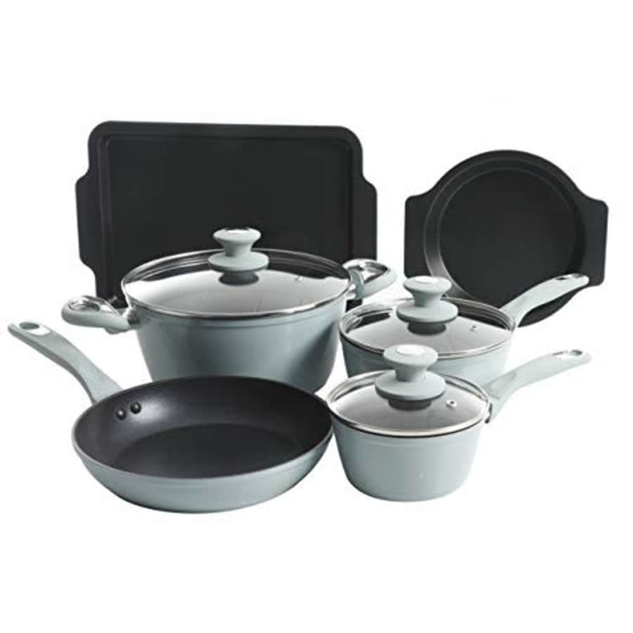 Oster Forged Aluminum Non-stick Cookware with Induction Base and Soft Touch Bakelite Handle, for $66 Oster Forged Aluminum Non-stick Cookware with Induction Base and Soft Touch Bakelite Handle, for $66