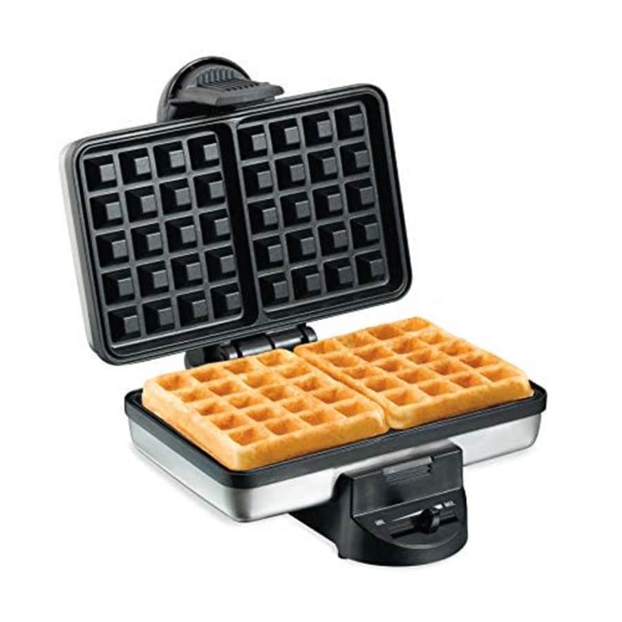 Hamilton Beach 2-Slice Non-Stick Belgian Waffle Maker with Browning Control, Indicator Lights, for $25