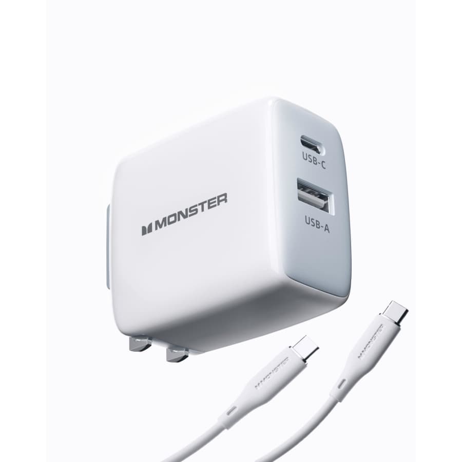 Monster 65W Dual-Port USB-C Charger for $12 Monster 65W Dual-Port USB-C Charger for $12