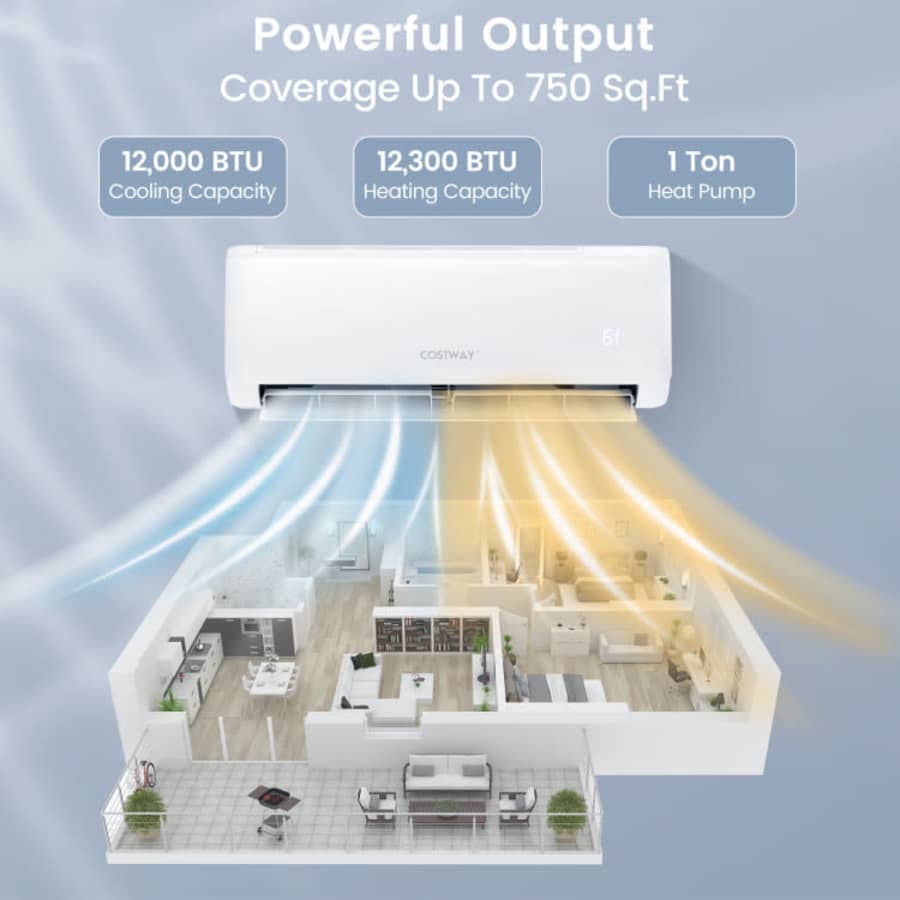 Costway 12,000-BTU Mini Split Air Conditioner for $489