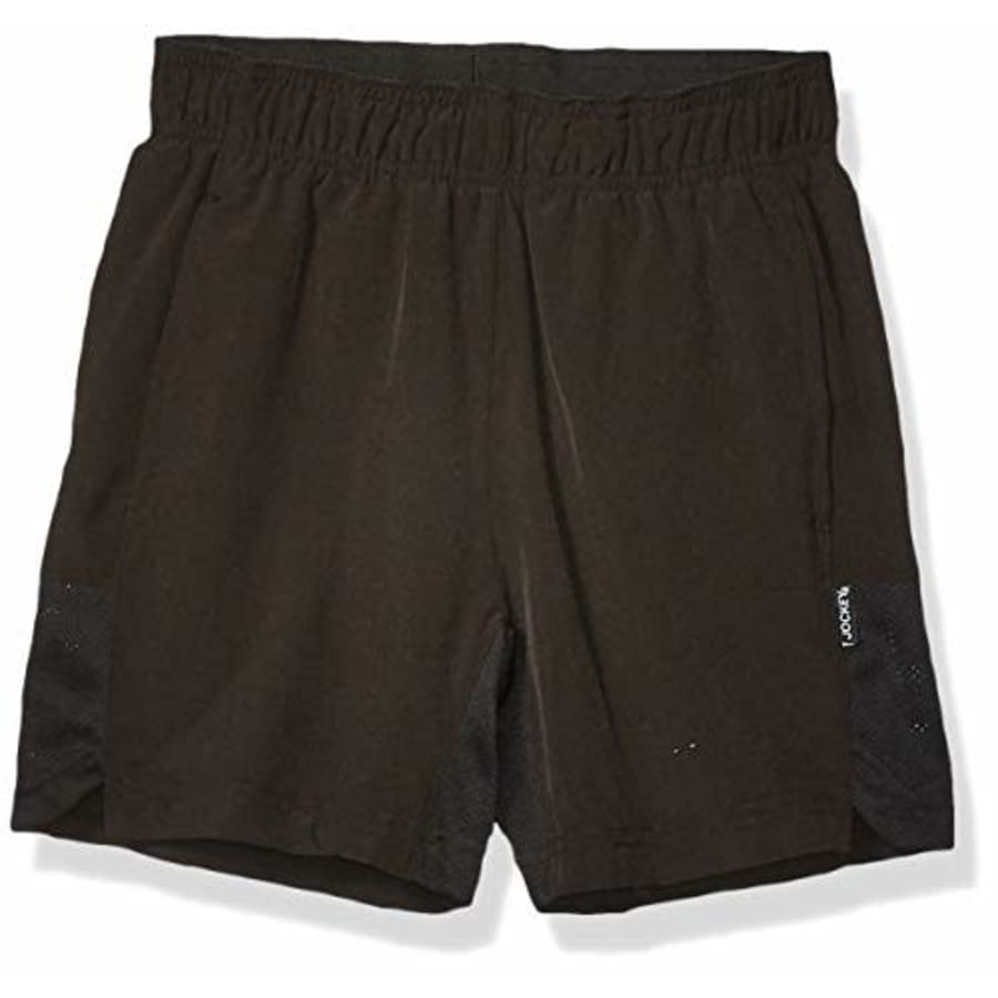 Jockey Boys' Stretch Woven Inset Short, Black, Small for $7