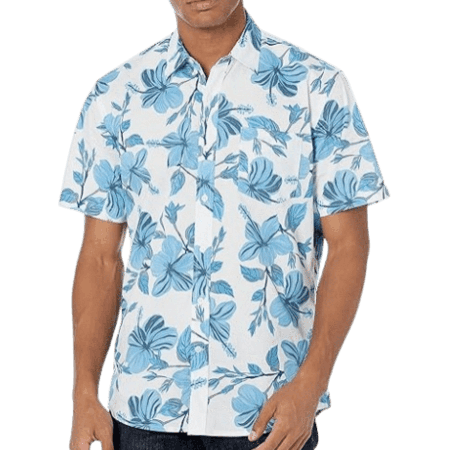 Amazon Essentials Men's Regular-Fit Print Shirt for $10 Amazon Essentials Men's Regular-Fit Print Shirt for $10