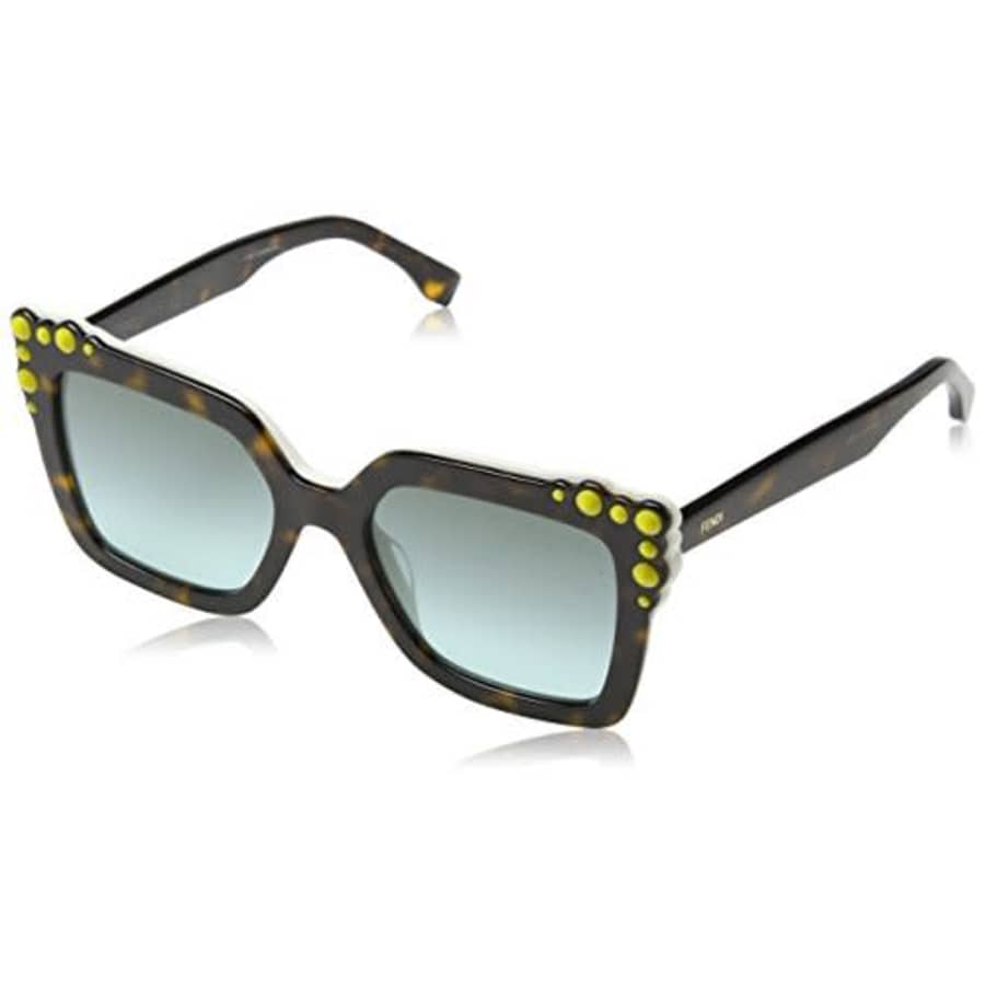 Fendi FF0260/S C9K Havana/White FF0260/S Square Sunglasses Lens Category 3 Si for $204
