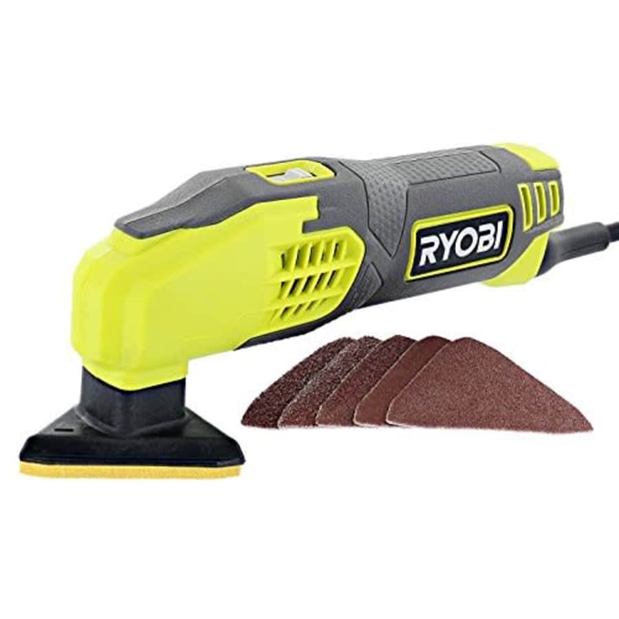Ryobi DS1200 .4 Amp 13,000 OBM Corded 2-7/8" Detail Sander w/ Triangular Head and 5 Sanding Pads for $59