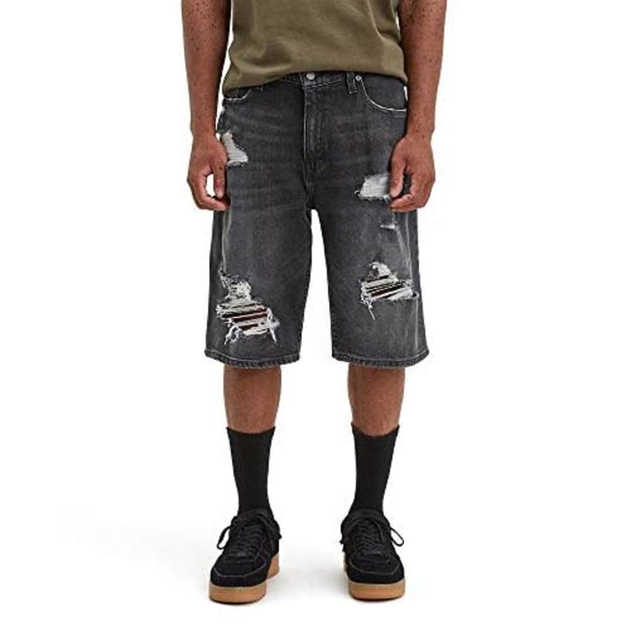 Levi's Men's 569 Loose Straight Denim Shorts, A De lost-Destructed-Stretch, 30 for $30