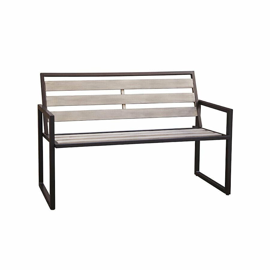 Liberty Garden Powder Coated Steel Montgomery Bench for $107 Liberty Garden Powder Coated Steel Montgomery Bench for $107