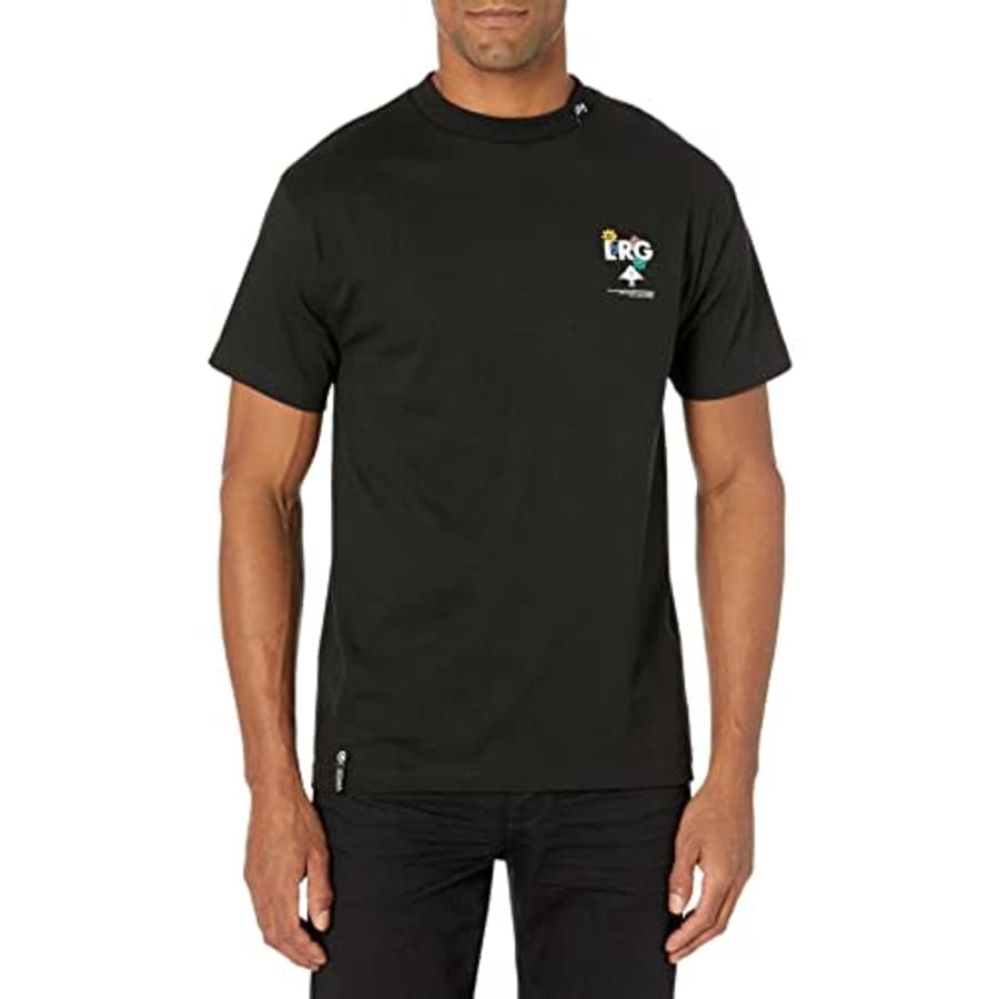 LRG Men's Brighter Graphic Logo T-Shirt, 47 Black, Medium for $16