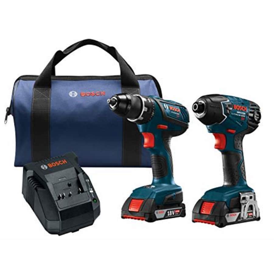Bosch Power Tools Drill Set - CLPK232A-181 18-Volt Cordless Drill Driver/Impact Combo Kit with 2 for $236