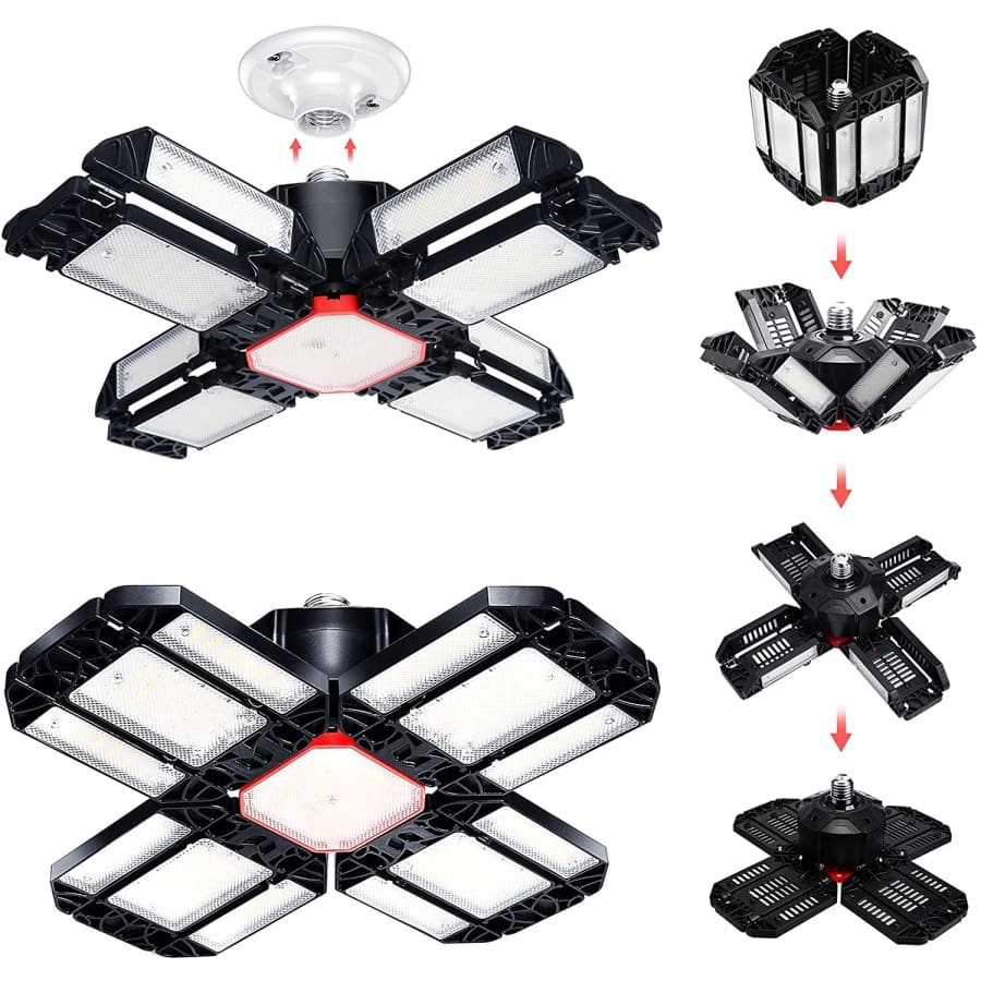 Rehave Adjustable Garage Ceiling Light 2-Pack for $49