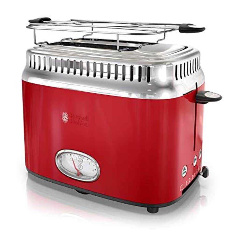 Russell Hobbs 2-Slice Retro Style Toaster, Red & Stainless Steel, TR9150RDR for $80