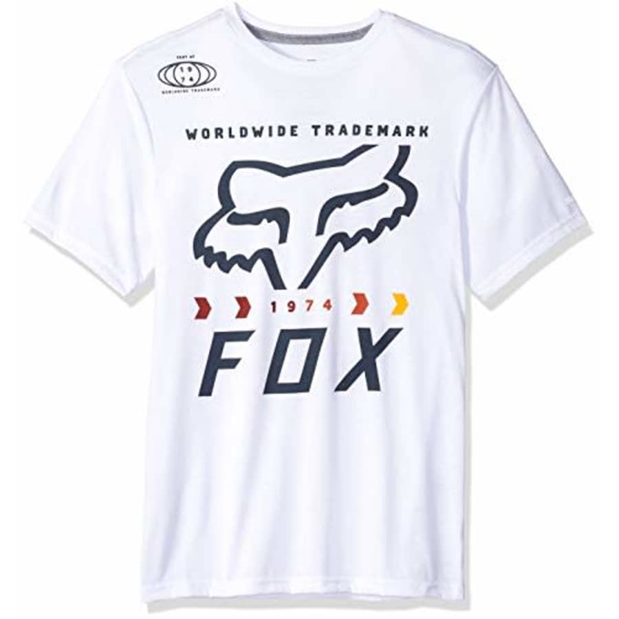 Fox Head Fox Men's Murc Fctry Short Sleeve Trudri Tech Premium T-Shirt, Optic White, S for $22