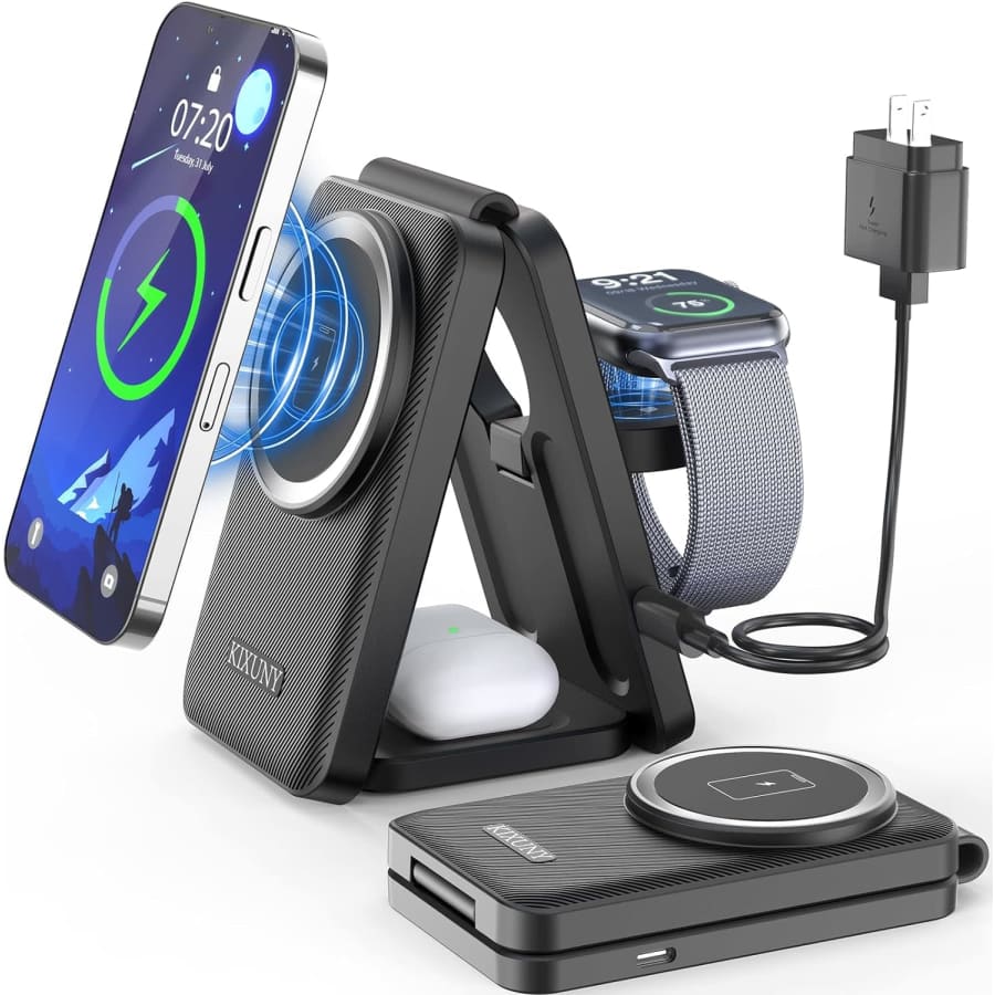 3-in-1 Wireless Charging Station for Apple Devices for $30