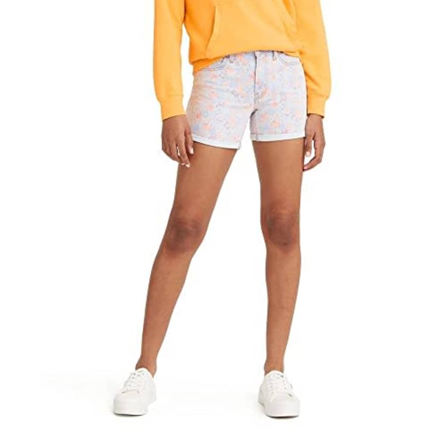 Levi's Women's Mid Length Shorts, (New) Caitlyn Floral Indigo-Light Indigo, 28 for $20