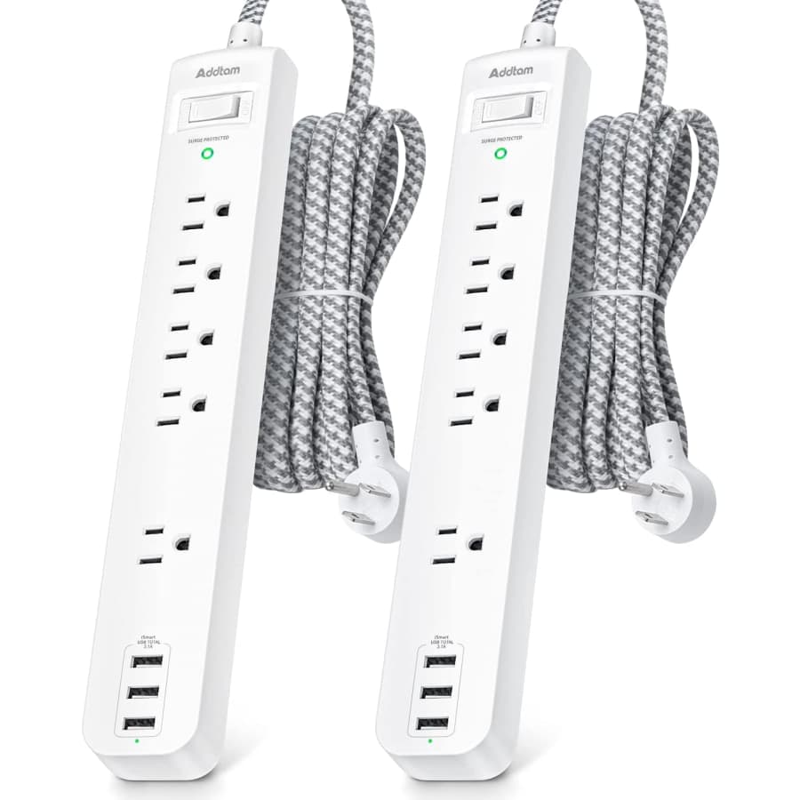 5-Foot 5-Outlet Surge Protector Power Strip 2-Pack for $20