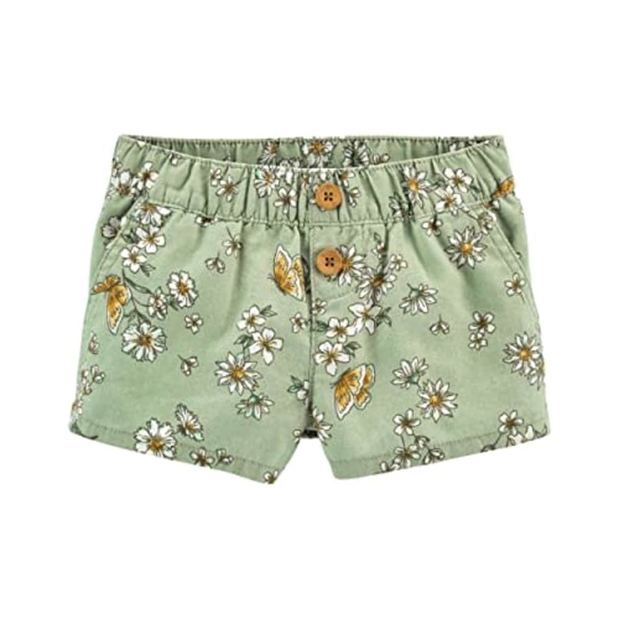 OshKosh B'Gosh girls Pull-on Shorts, Sage Butterflies, 5 US for $13