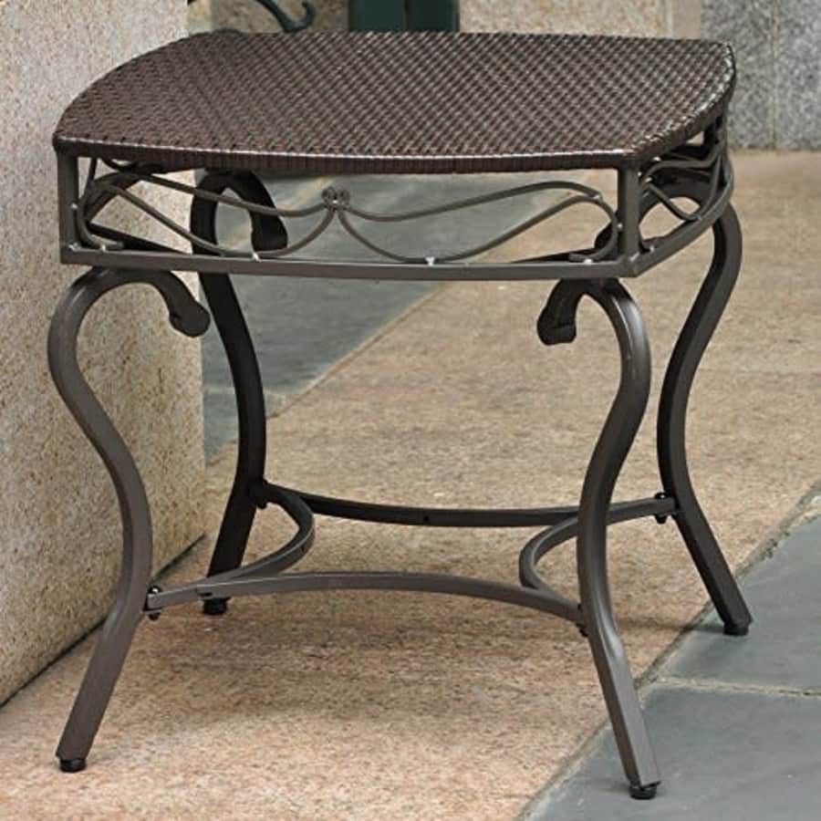 International Caravan Lisbon Wicker Contemporary Patio Side Table for $94 International Caravan Lisbon Wicker Contemporary Patio Side Table for $94