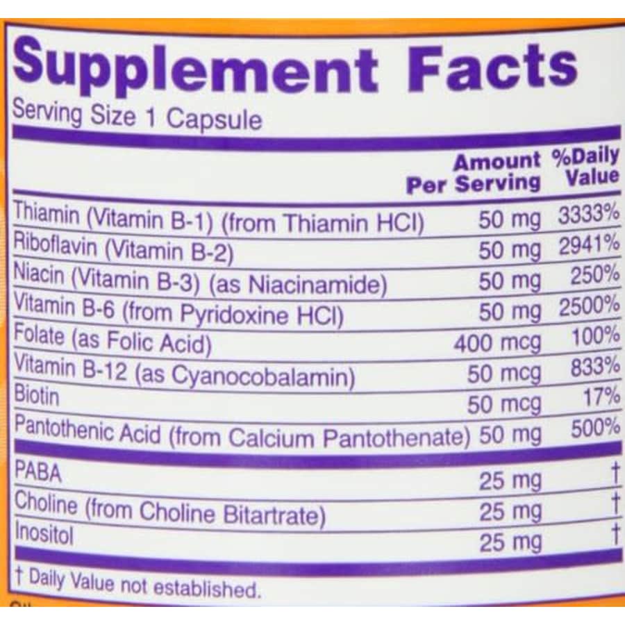 Now Foods NOW B-50 Capsules, 100 Capsules (Pack of 2) for $24
