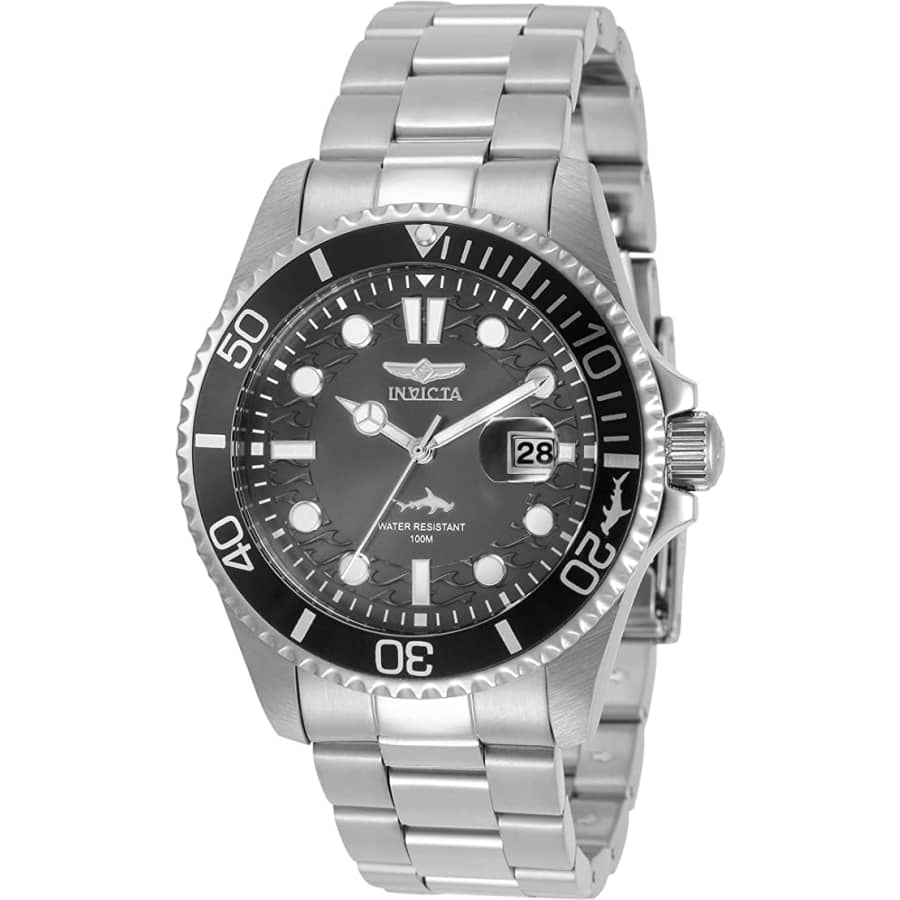 Invicta Men's Pro Diver 43mm Stainless Steel Quartz Watch for $65