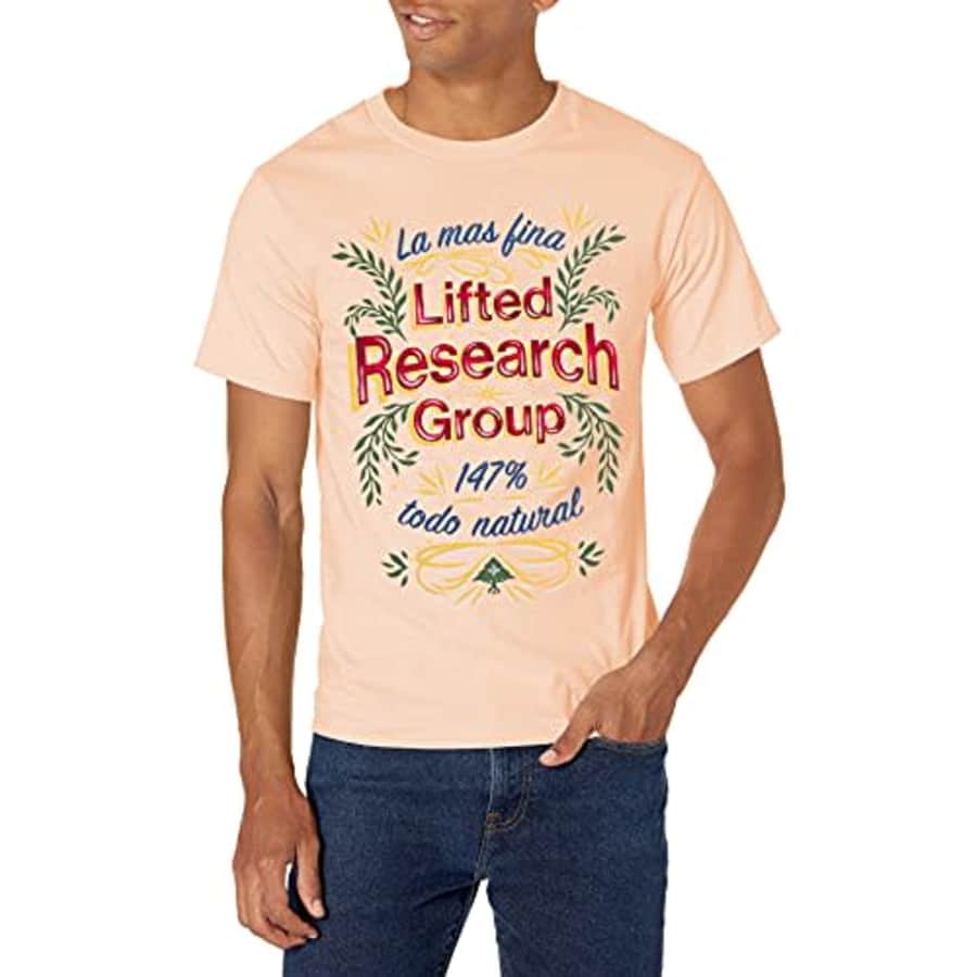LRG Lifted Research Group Men's Graphic Design Logo T-Shirt, Peach Natural, L for $13