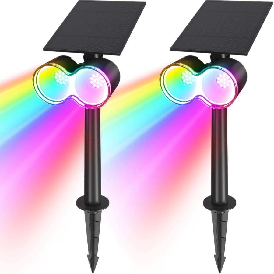 Solar LED Spot Light 2-Pack for $13
