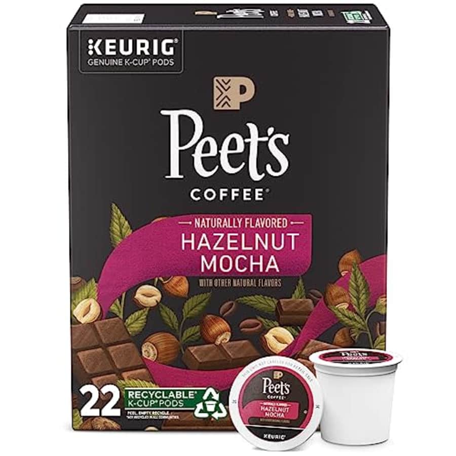 Peet's Coffee Flavored K-Cup Pods, Hazelnut Mocha (22 Count) Single Serve Pods Compatible with for $20