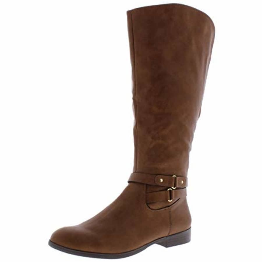 Style & Co. Womens Kindell Leather Closed Toe Mid-Calf, Bourbon, Size 8.0 for $35
