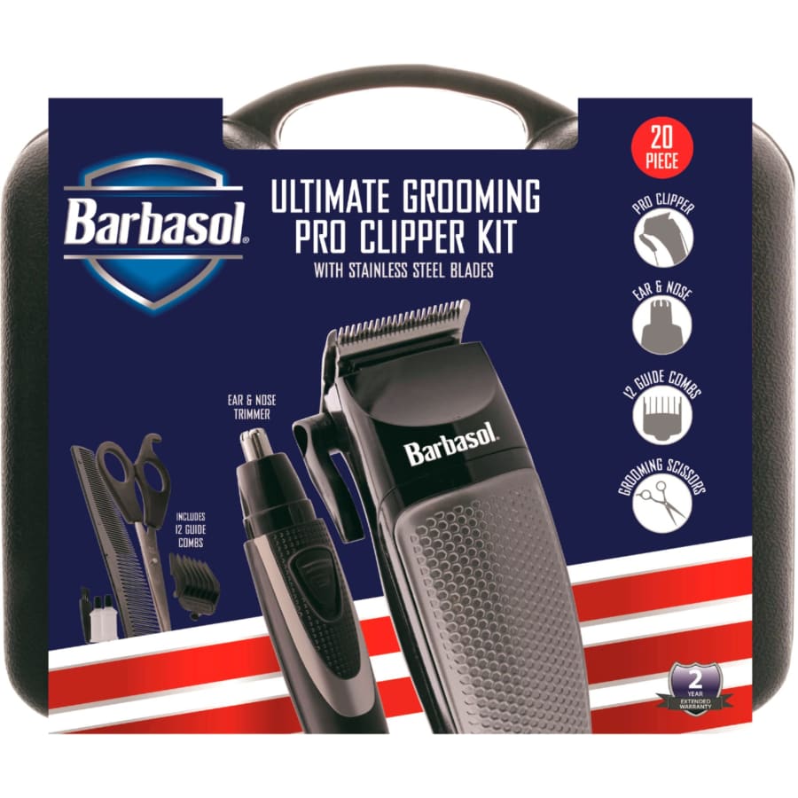 Barbasol 20-Piece Ultimate Grooming Pro Clipper Kit for $20 Barbasol 20-Piece Ultimate Grooming Pro Clipper Kit for $20