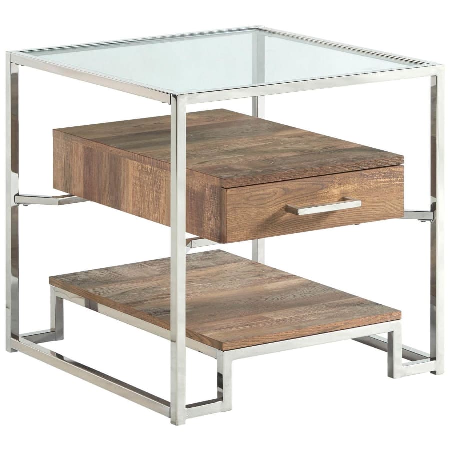 Picket House Furnishings Hampton 24" Glass-Top Storage End Table for $142