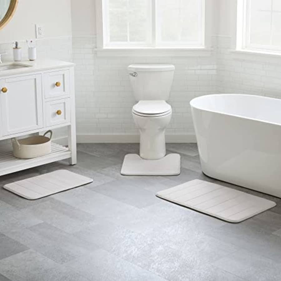 Linenspa Memory Foam Bath Mat 3 Piece, Non-Slip, Water Absorbent, Fast-Drying, Machine Washable, for $38 Linenspa Memory Foam Bath Mat 3 Piece, Non-Slip, Water Absorbent, Fast-Drying, Machine Washable, for $38