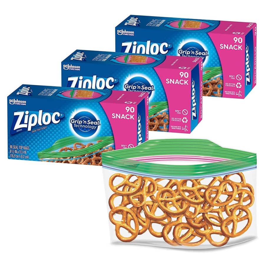 Ziploc Snack Bags 270-Pack for $11