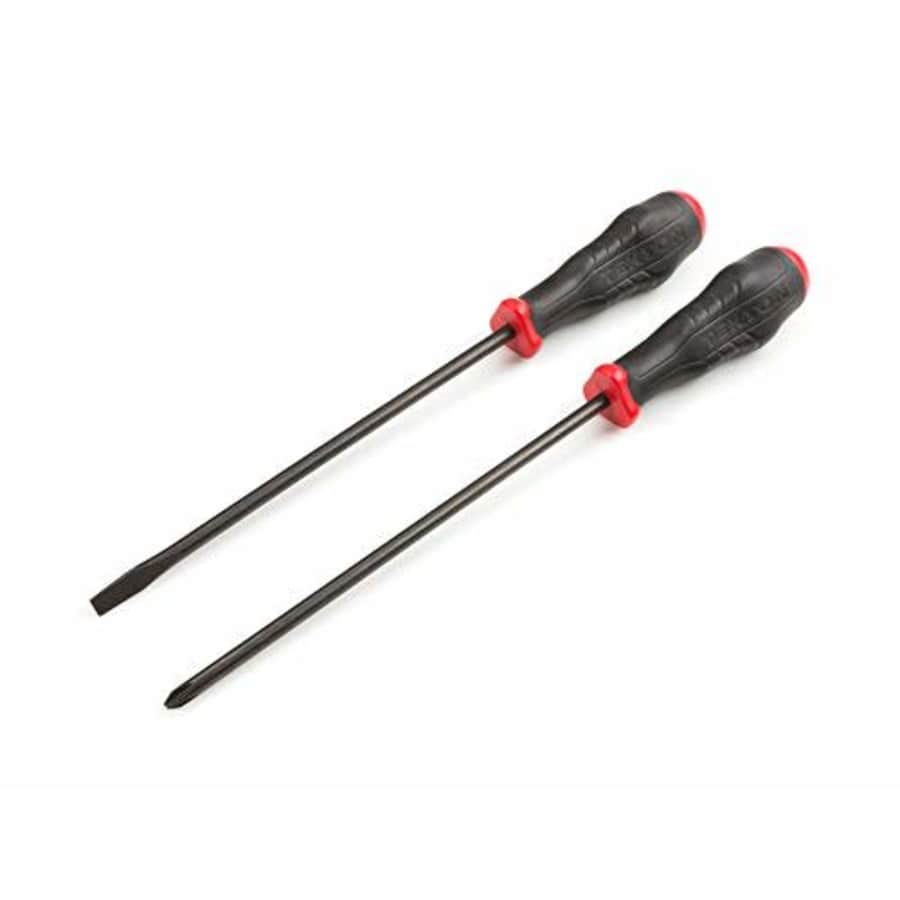 TEKTON High-Torque Black Oxide Blade Screwdriver Set, 2-Piece (#2, 1/4 in.) | Made in USA | DRV41220 for $15