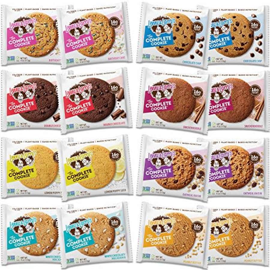 Lenny & Larry's The Complete Cookie, 8 Flavor Variety Pack, Soft Baked, 16g Plant Protein, Vegan, for $32 Lenny & Larry's The Complete Cookie, 8 Flavor Variety Pack, Soft Baked, 16g Plant Protein, Vegan, for $32