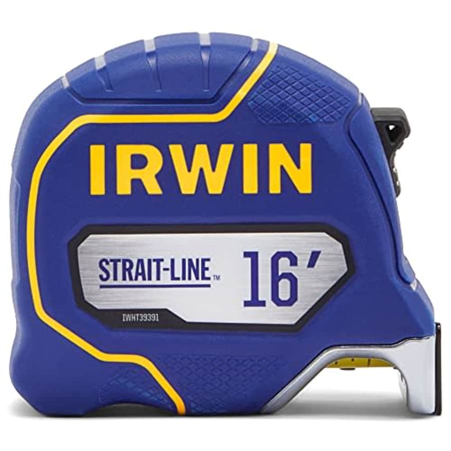 Irwin Tools IRWIN Strait-LINE Tape Measure, 16 ft, Includes Retraction Control, for All Your for $14 Irwin Tools IRWIN Strait-LINE Tape Measure, 16 ft, Includes Retraction Control, for All Your for $14