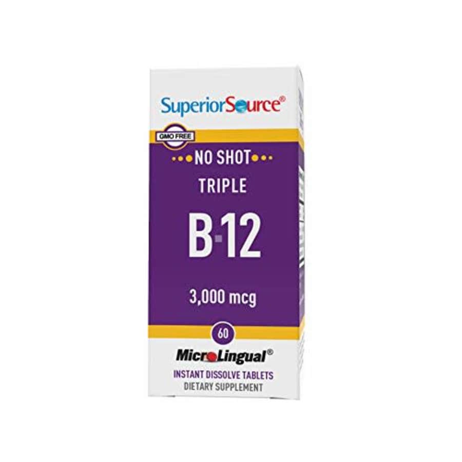 Superior Source No Shot Triple B12 3000 mcg, Quick Dissolve Sublingual Tablets, 60 Ct, for $16 Superior Source No Shot Triple B12 3000 mcg, Quick Dissolve Sublingual Tablets, 60 Ct, for $16