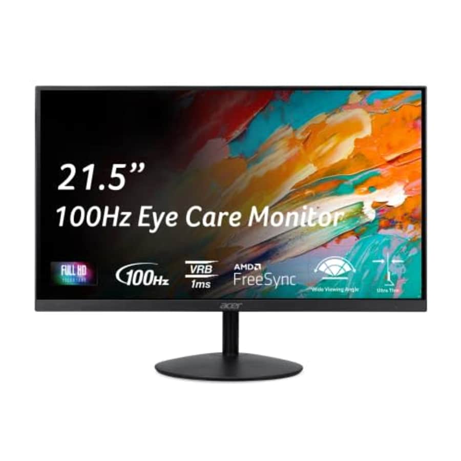 Acer SB222Q EBI 21.5" FHD 1920 x 1080 IPS Zero-Frame IPS Gaming Office Monitor | AMD FreeSync for $90