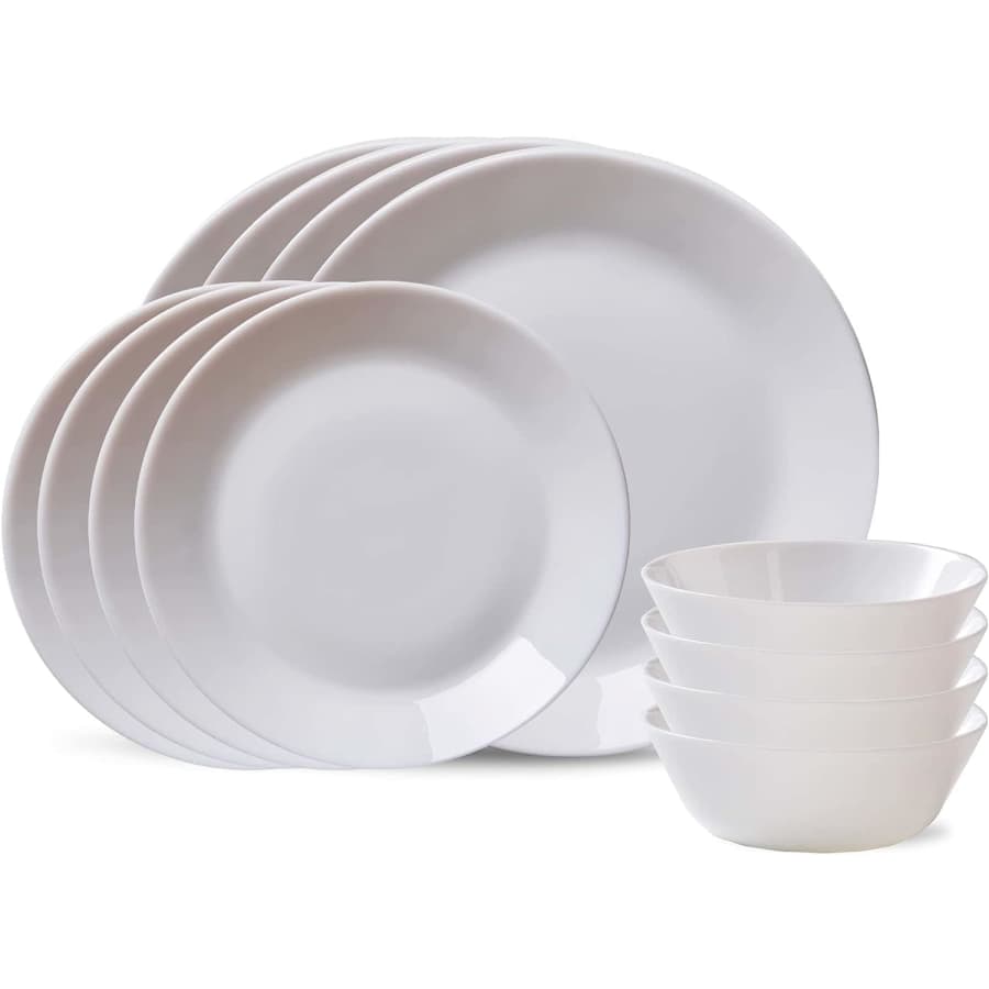 Corelle MilkGlass 12-Piece Dinnerware Set for $46 Corelle MilkGlass 12-Piece Dinnerware Set for $46