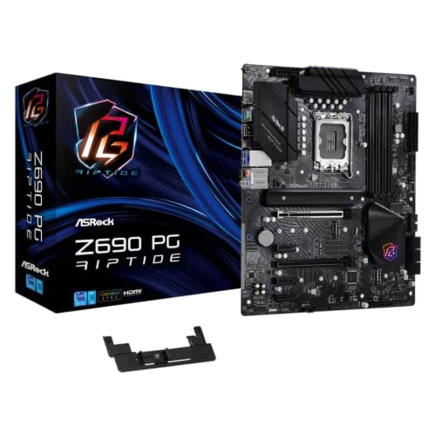 ASROCK Z690 PG Riptide Socket LGA1700/ Intel Z690/ DDR4/ SATA3&USB3.2/ M.2/ ATX Motherboard for $172