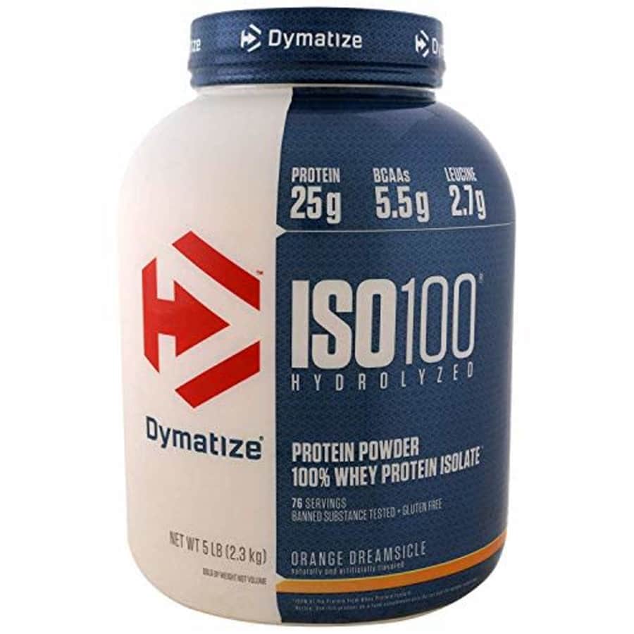 Dymatize ISO 100 Hydrolyzed 100% Whey Protein Isolate - Orange Dreamsicle, 5-Pound for $130