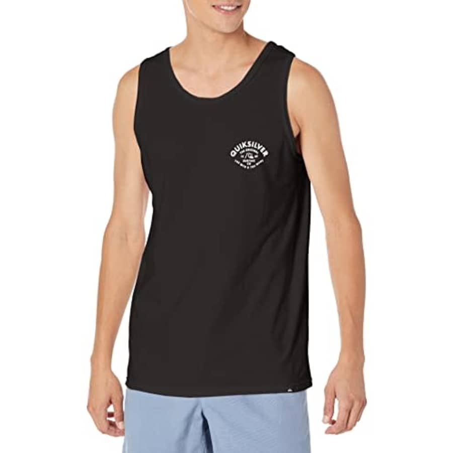 Quiksilver Men's Script Talk Tank Tee Shirt, Black, X-Large for $23 Quiksilver Men's Script Talk Tank Tee Shirt, Black, X-Large for $23