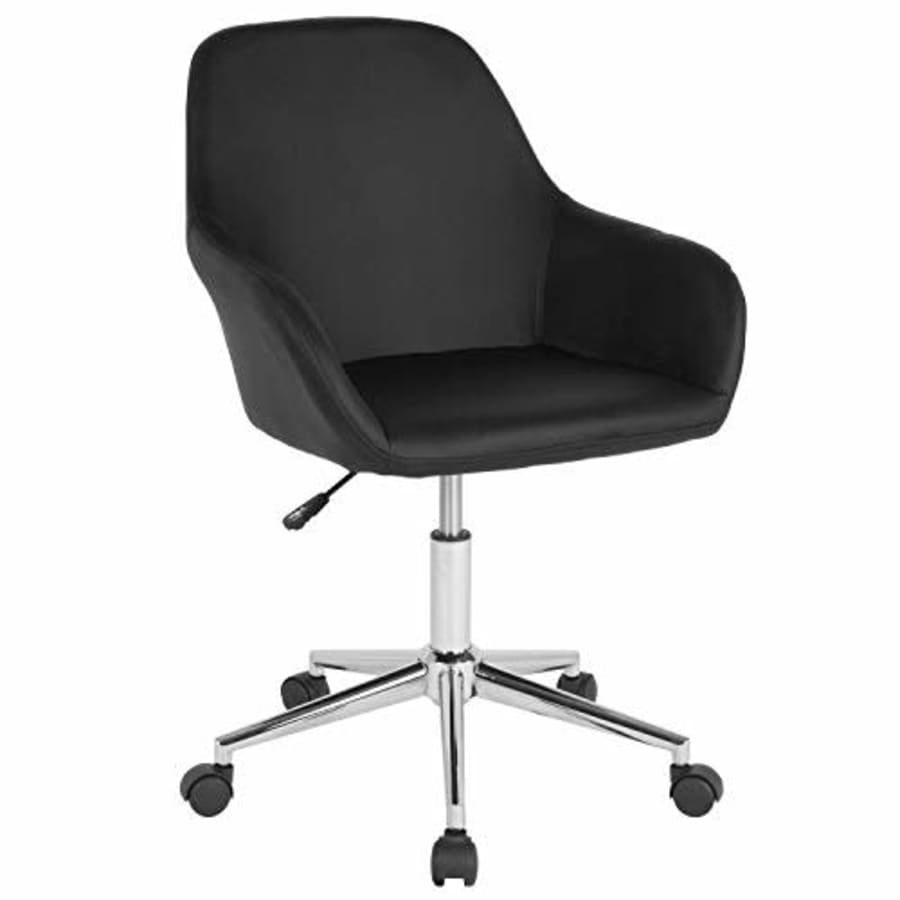 Flash Furniture Cortana Home and Office Mid-Back Chair in Black LeatherSoft for $98