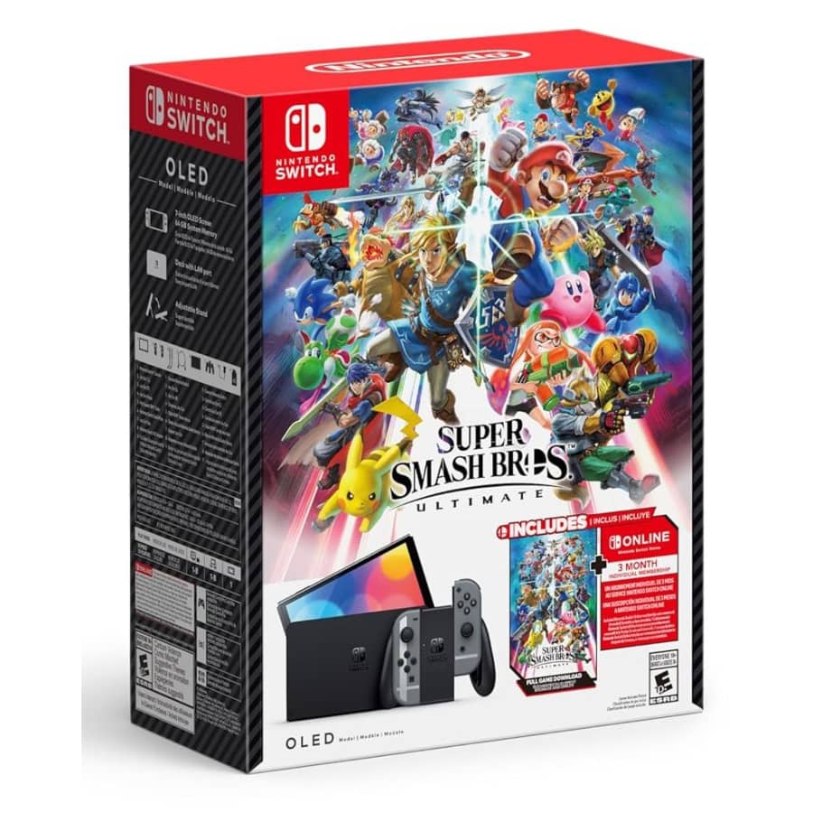 Nintendo Switch OLED Console: Super Smash Bros. Ultimate Bundle for $349 Nintendo Switch OLED Console: Super Smash Bros. Ultimate Bundle for $349