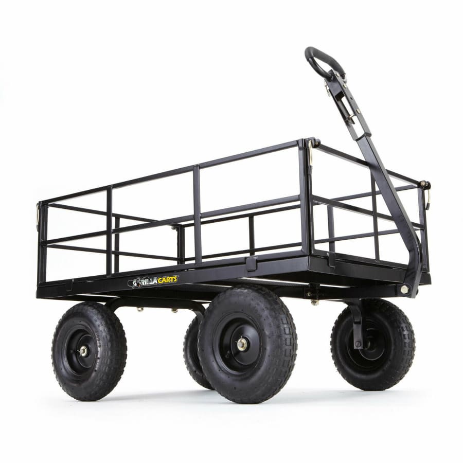 Gorilla Carts 9-Cu. Ft. 1,200-lb. Capacty Heavy-Duty Steel Utility Wagon Cart for $229 Gorilla Carts 9-Cu. Ft. 1,200-lb. Capacty Heavy-Duty Steel Utility Wagon Cart for $229