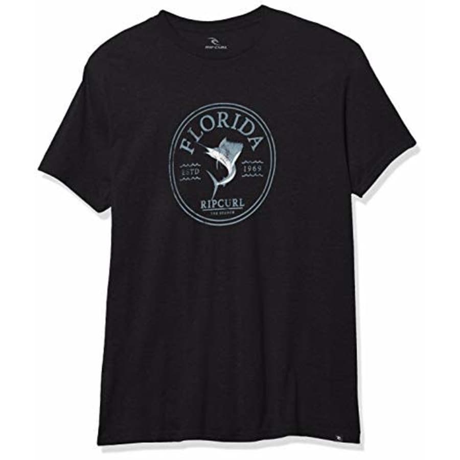Rip Curl Men's Big Boys' SAILFISHING Premium TEE Shirt, Black, S for $9